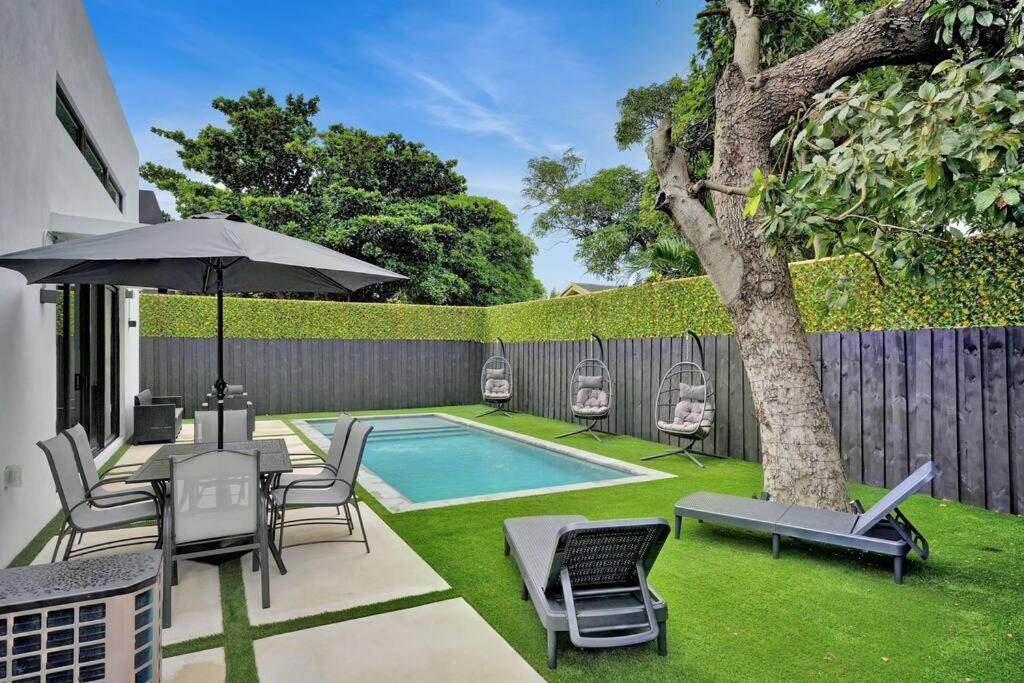 迈阿密Design House -Heated Pool -Big Yard -Gated Parking别墅 外观 照片